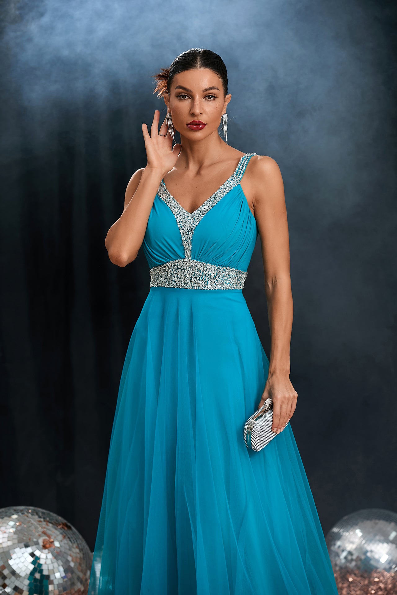 Lavinia Strap Mesh Maxi Dress