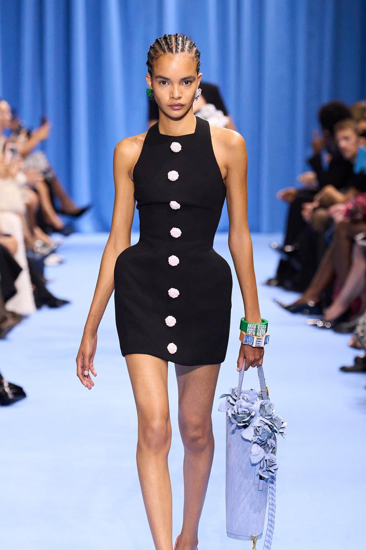 Emma Sleeveless Flower Mini Dress