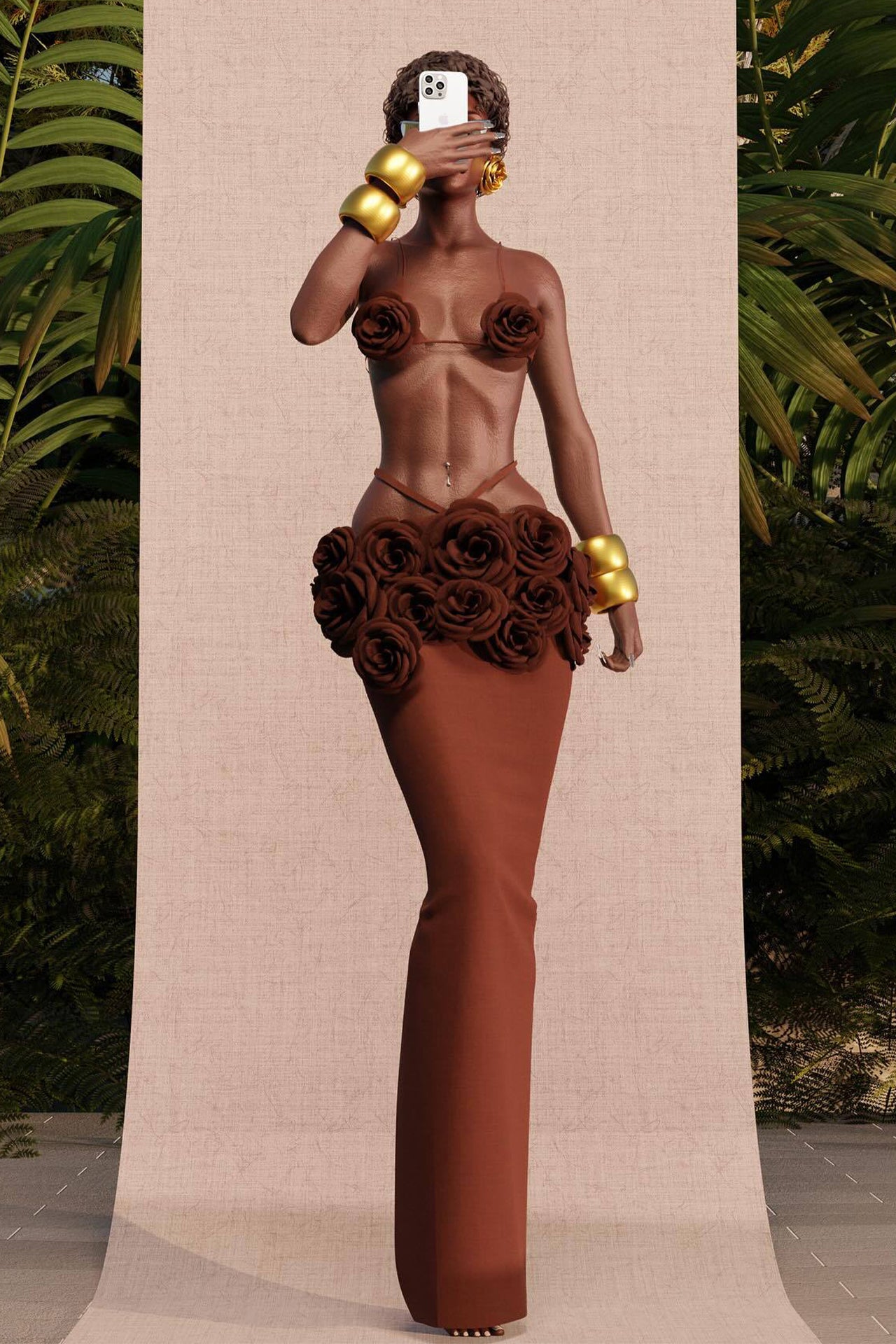 Alana Flower Skirt Two Piece Set