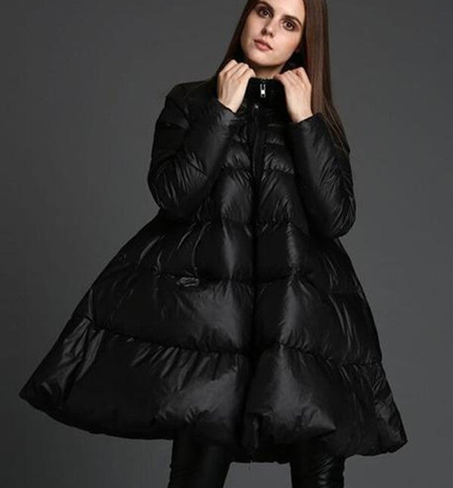 A-Line Women Winter Puffer Coat,Warm Thick 90% Duck Down Coat
