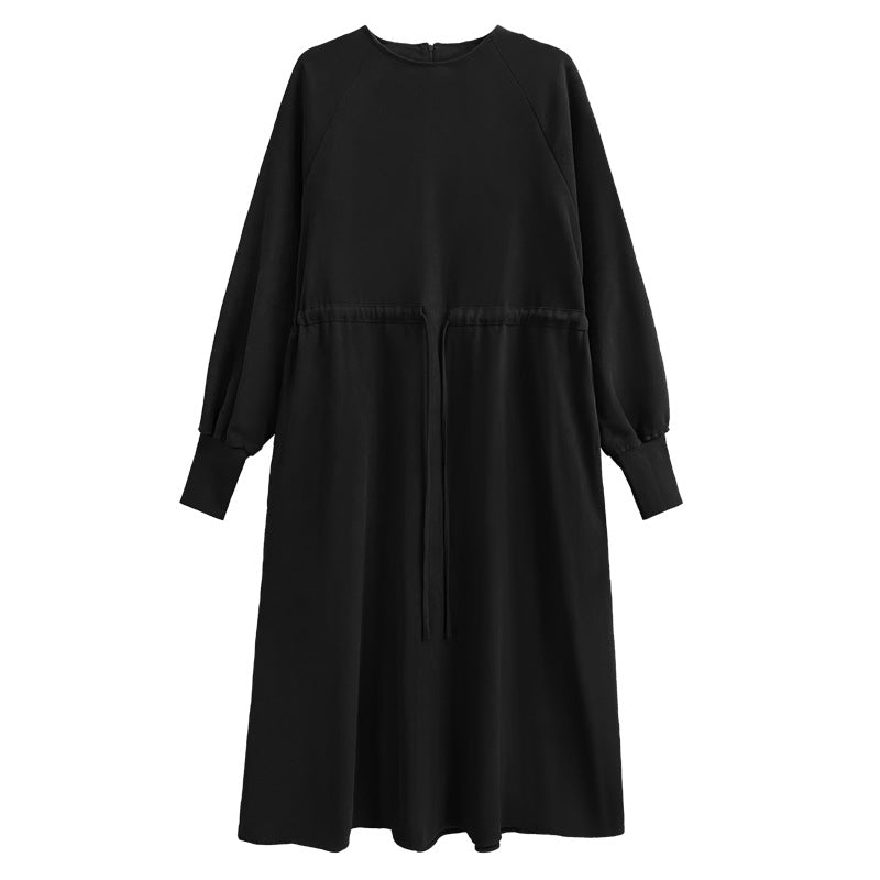 Personalized Tight Waist Long Sleeve Midi Dress