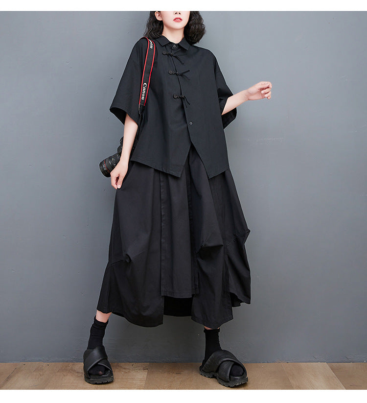 Simple Solid Color Short Sleeve Shirt