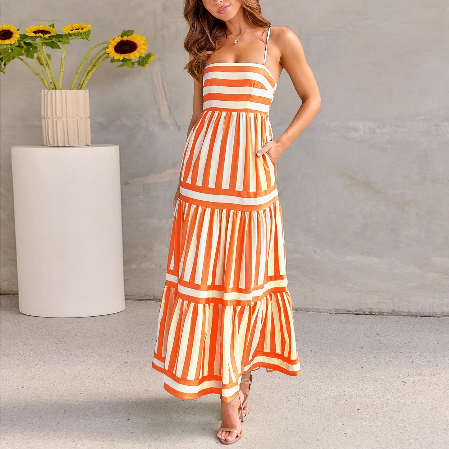 Candy Stripe Maxi Dress