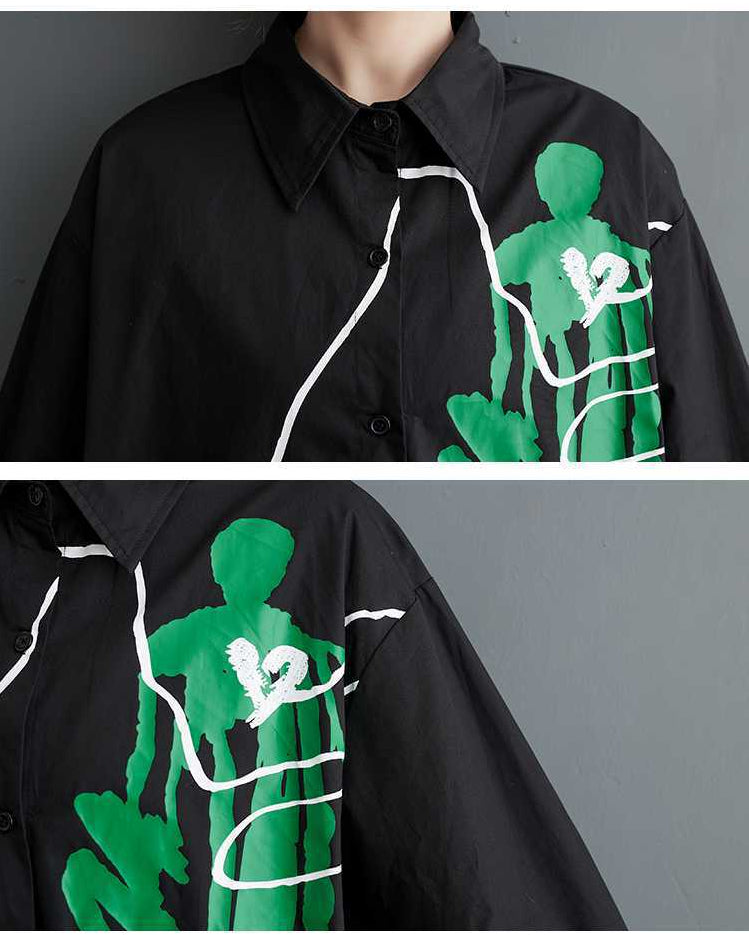 Simple Printed Long Sleeve Shirt