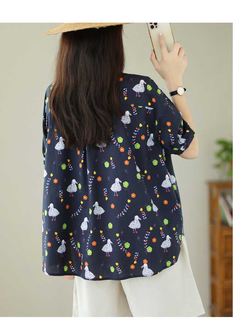 Thin Printed Short Sleeve Shirt
