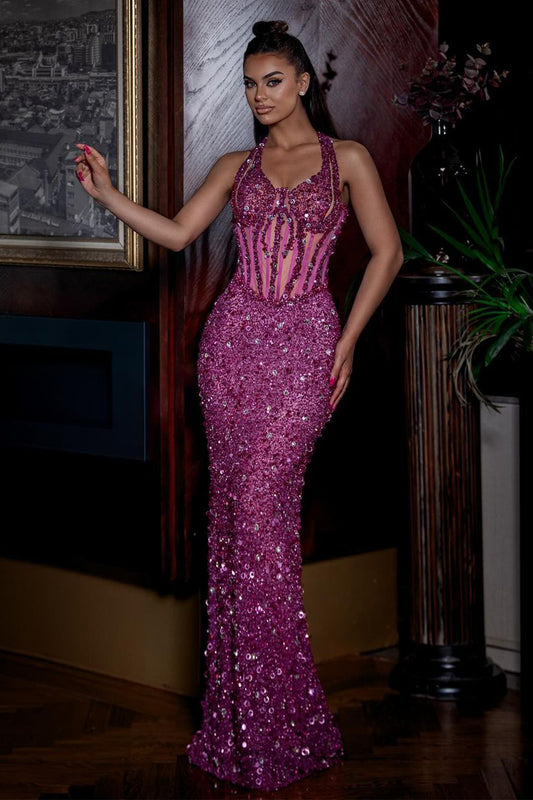 Solana Halterneck Maxi Dress