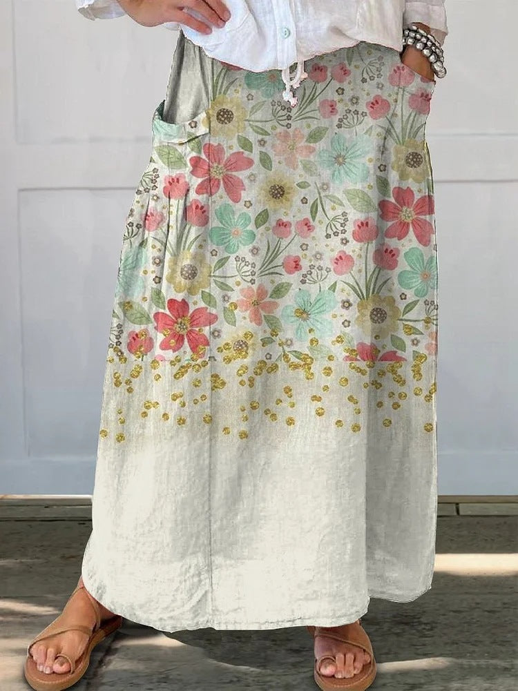 Women's Printed Vintage Skirt