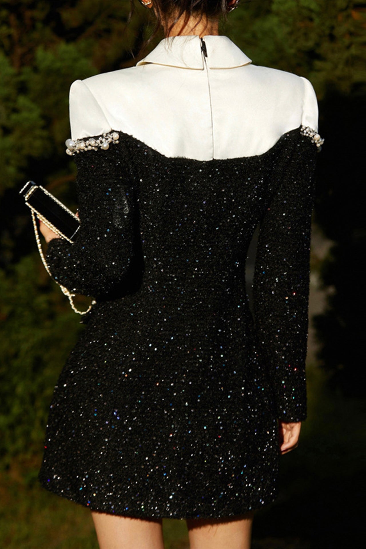 Hazel A-Line Beadwork Mini Dress