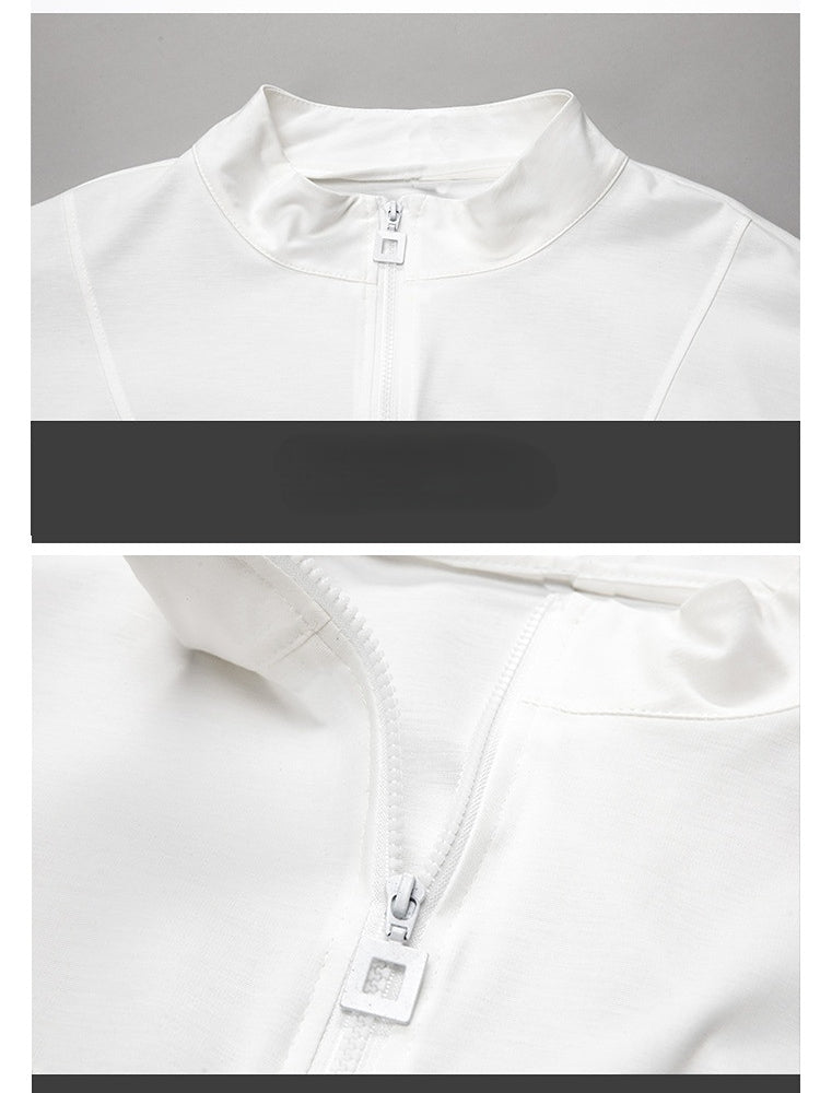 Casual Splicing Bat Sleeve Zipper T-shirt