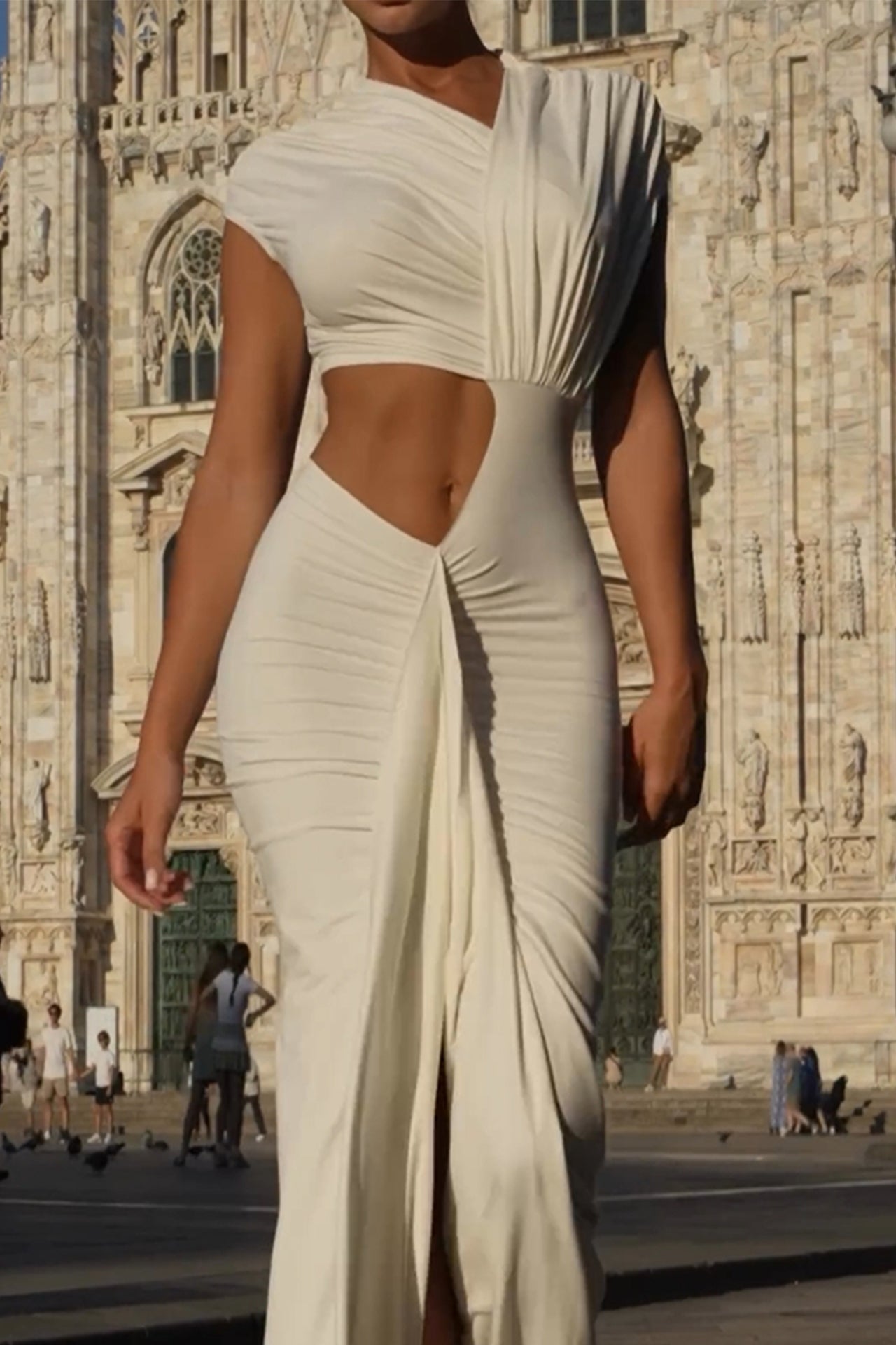 Augusta Bodycon Dress In White