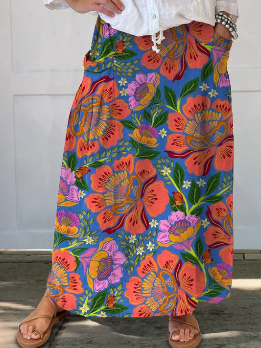 Women's Printed Vintage Skirt