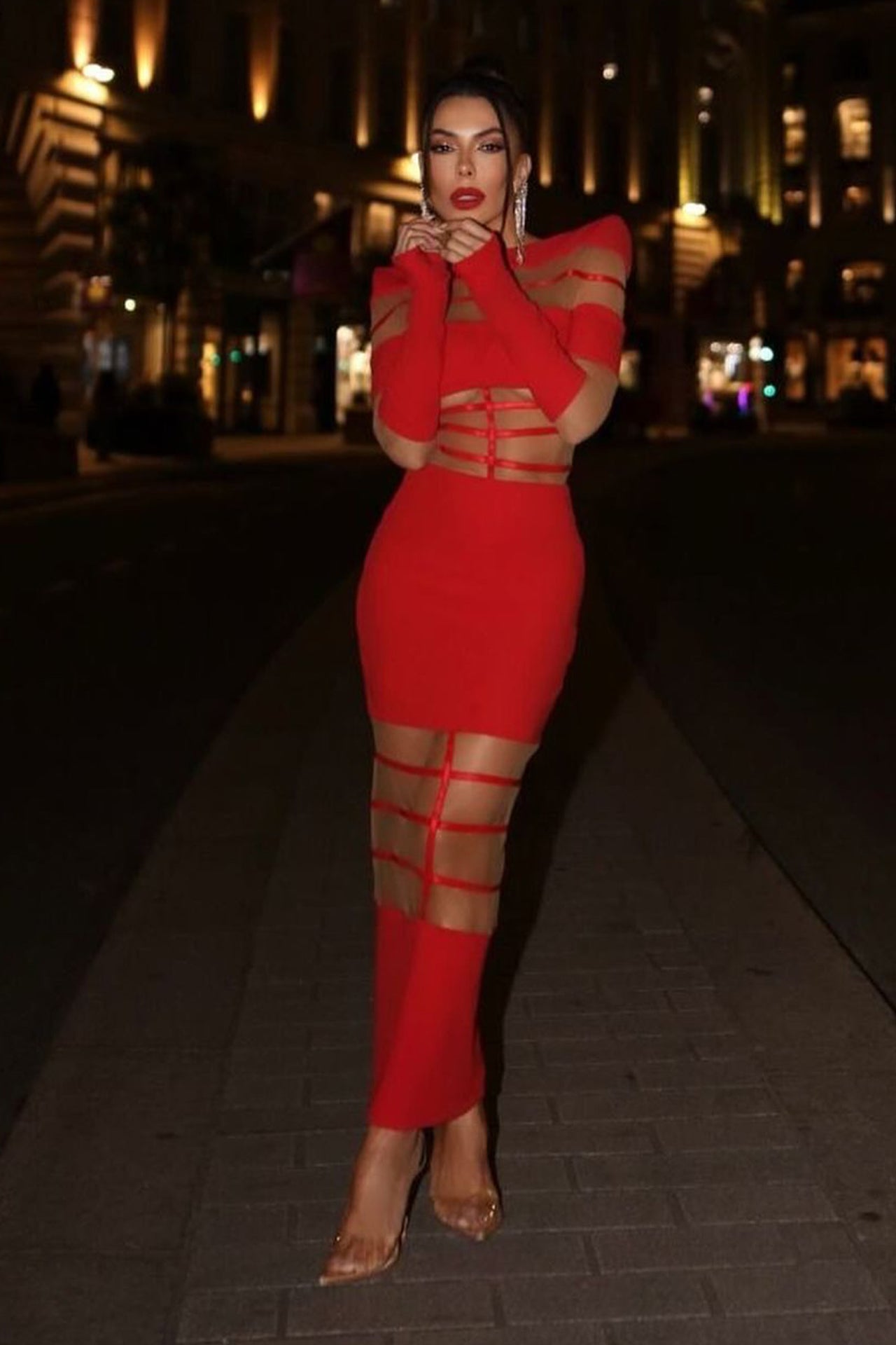 Rebecca Long Sleeve Midi Dress