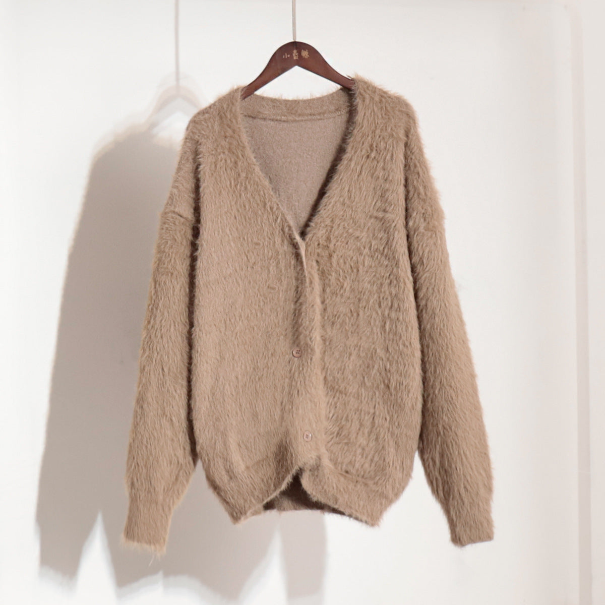 Mink-Like Knitted Sweater Cardigan Autumn And Winter Lazy