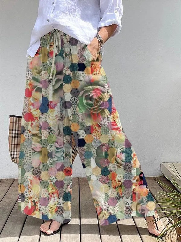 Comfort Loose Printed Trousers