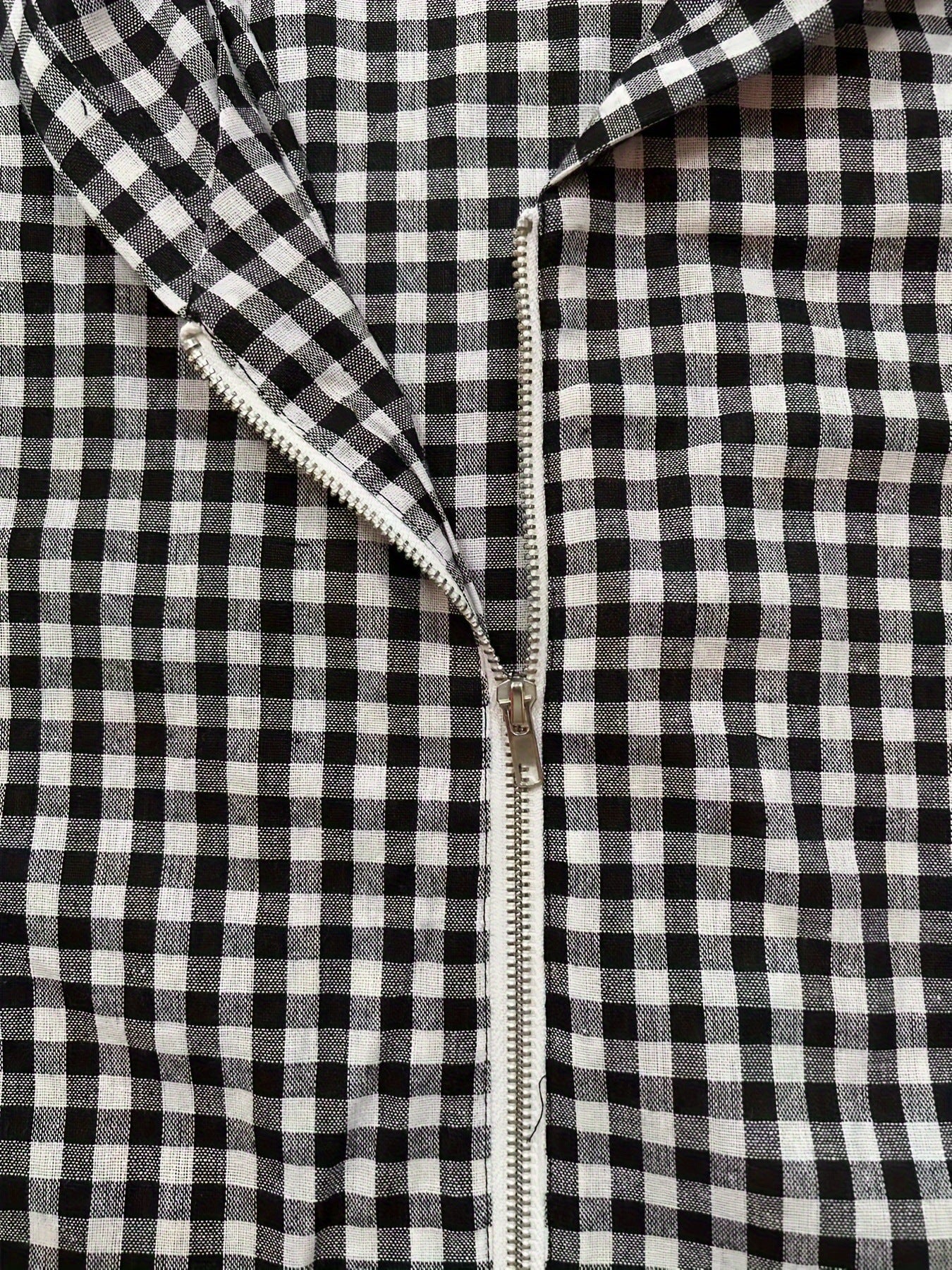 European and American 2025 Cross-Border Fashion Versatile Amazon Spring and Autumn Style Casual Plaid Pocket Hooded Loose Fit Stylish