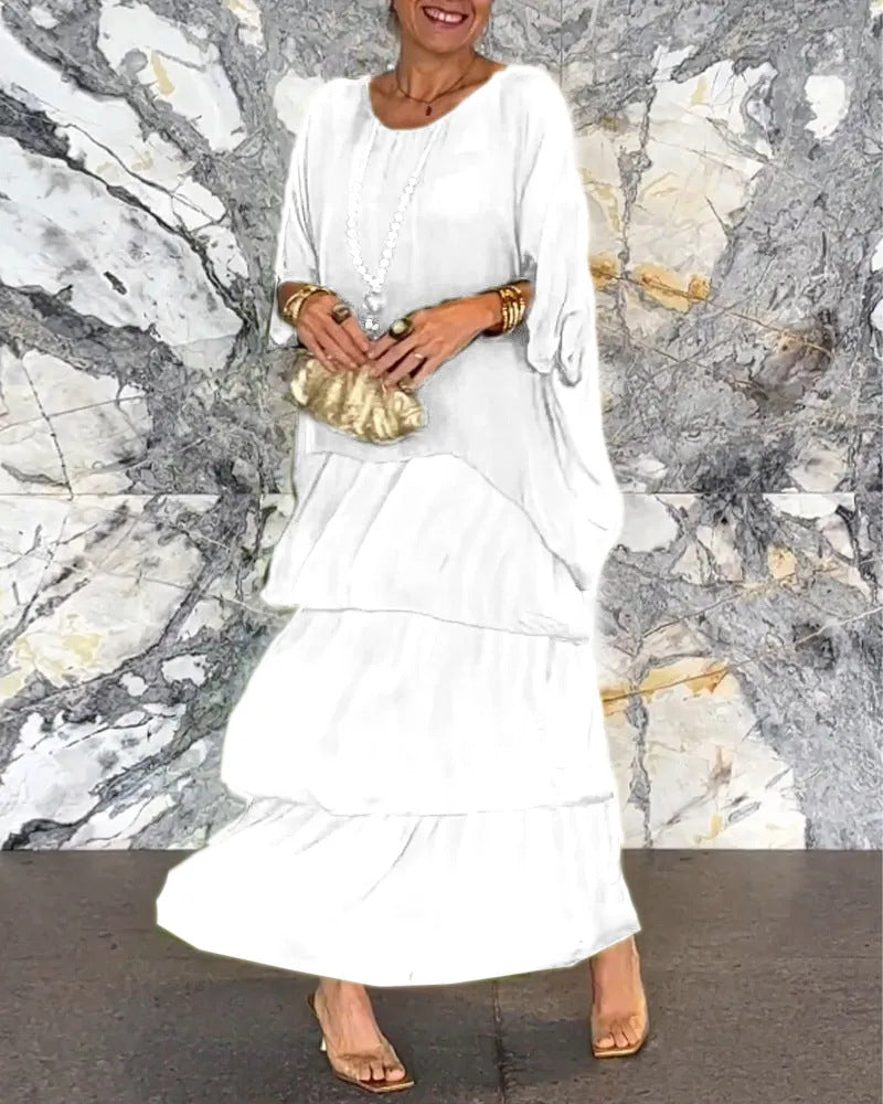 Women's Simple Bat Sleeve Dress