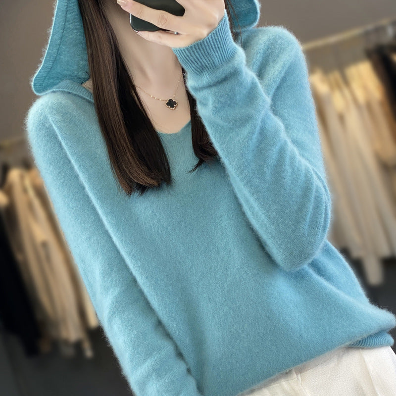 Literary Cashmere Hooded Sweatshirt