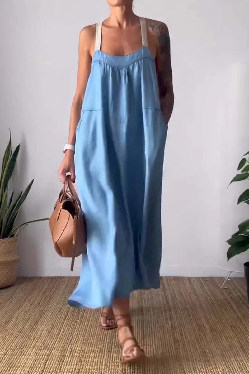 Casual Cotton Sleeveless Dress