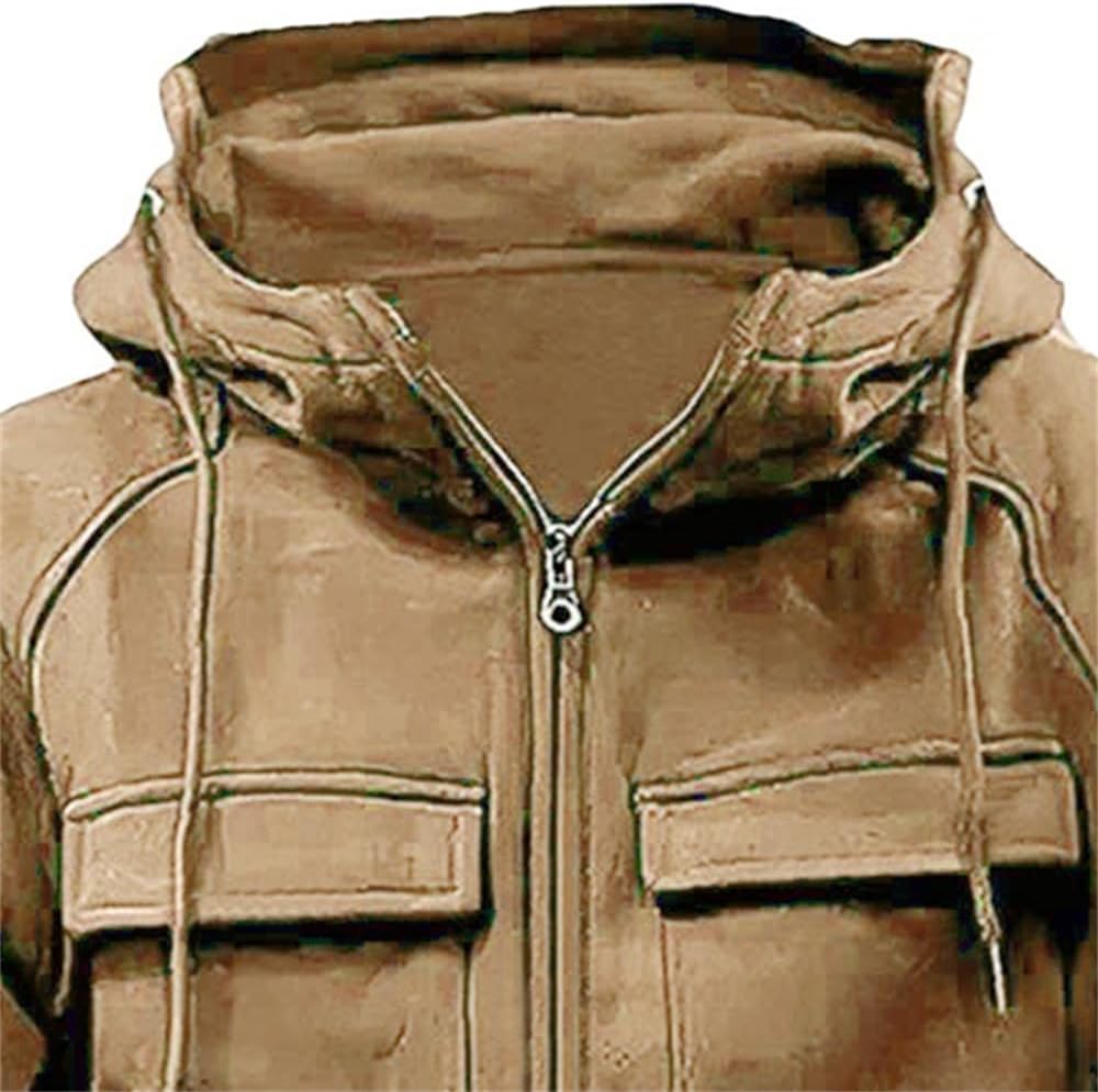 Hoodies for Men Tactical Vintage Long Sleeve Shirts 1/4 Zip Up Hoody Fall Winter Muscular Strong Pullover Tops