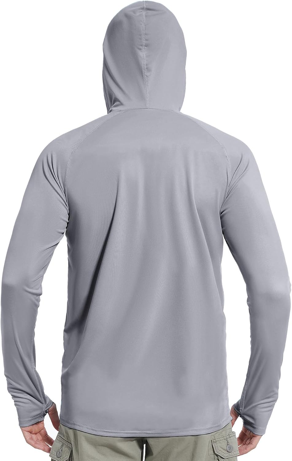 isnowood Sun Shirt UPF 50+ Men's Fishing Long Sleeve Hooded Rash Guard Hiking Swimming Running UV Protection Hoodie