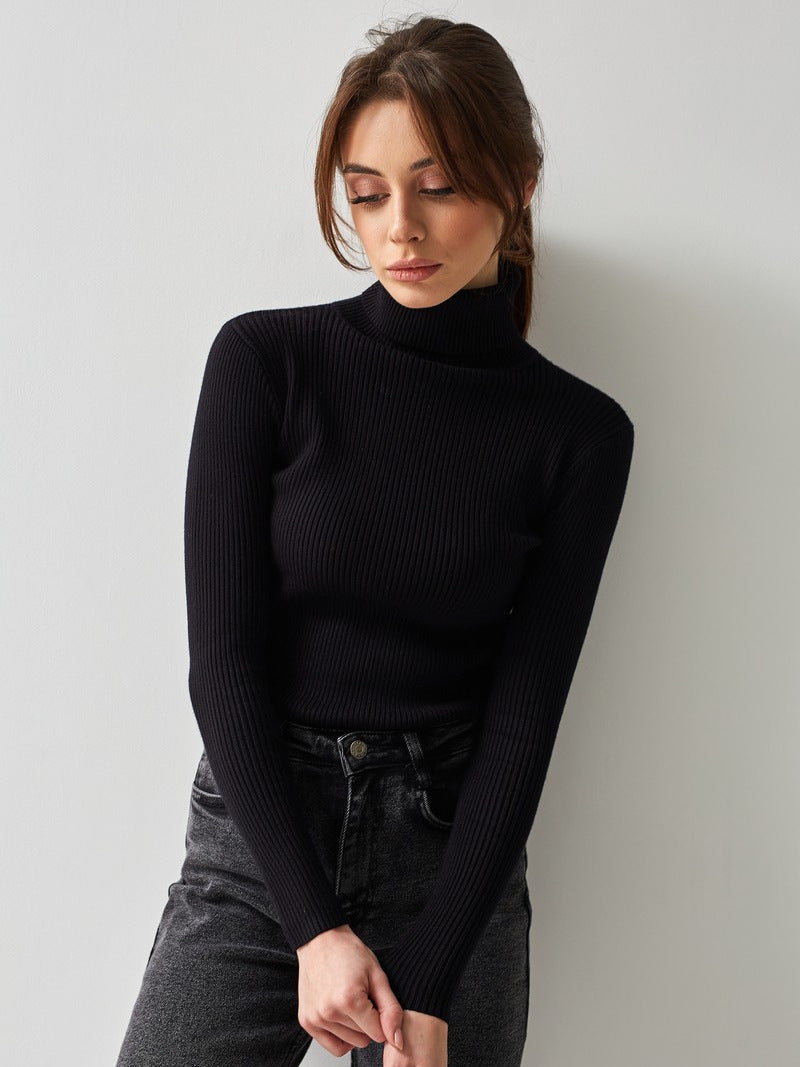 Turtleneck sweaters bottoming shirt autumn turtleneck pullover women