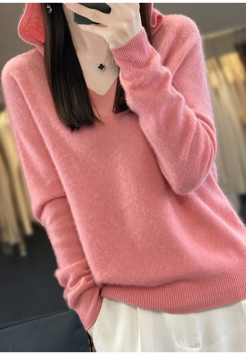 Literary Cashmere Hooded Sweatshirt