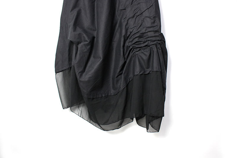 Vintage Patchwork Irregular Sleeveless A-Line Dress