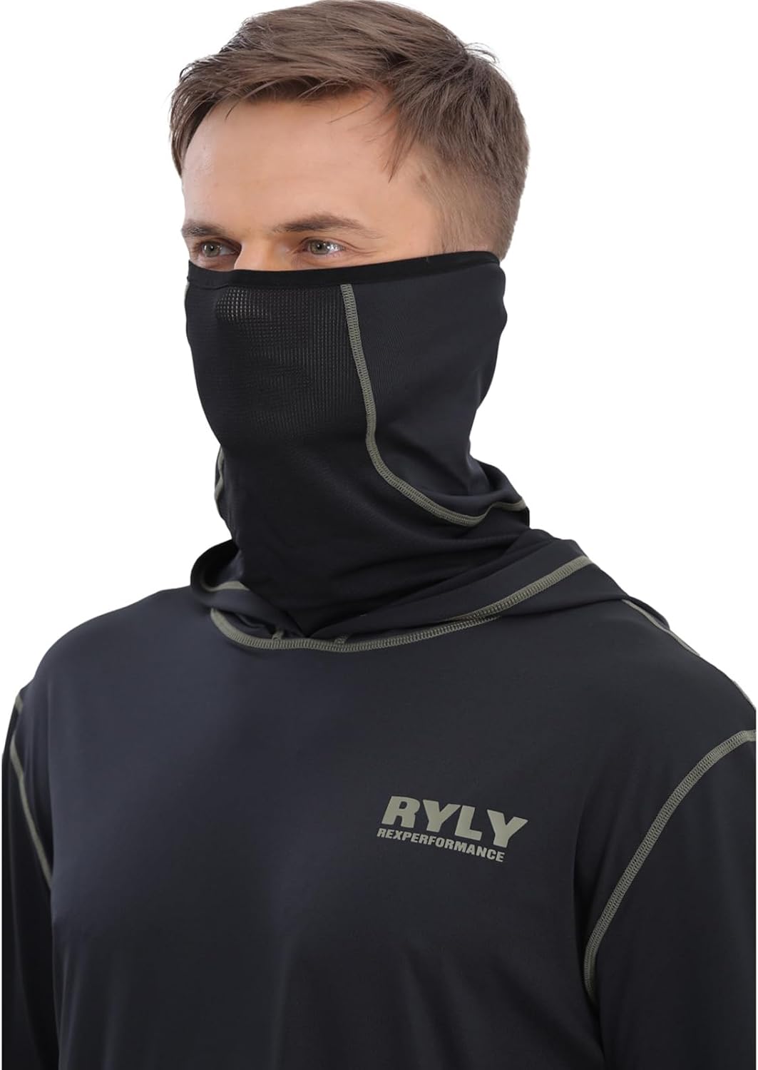 Fishing Shirts for Men,Long Sleeve Rash Guard Shirts Sun Protection Hoodie Athletic Running Hiking Shirt 1/2 Packs