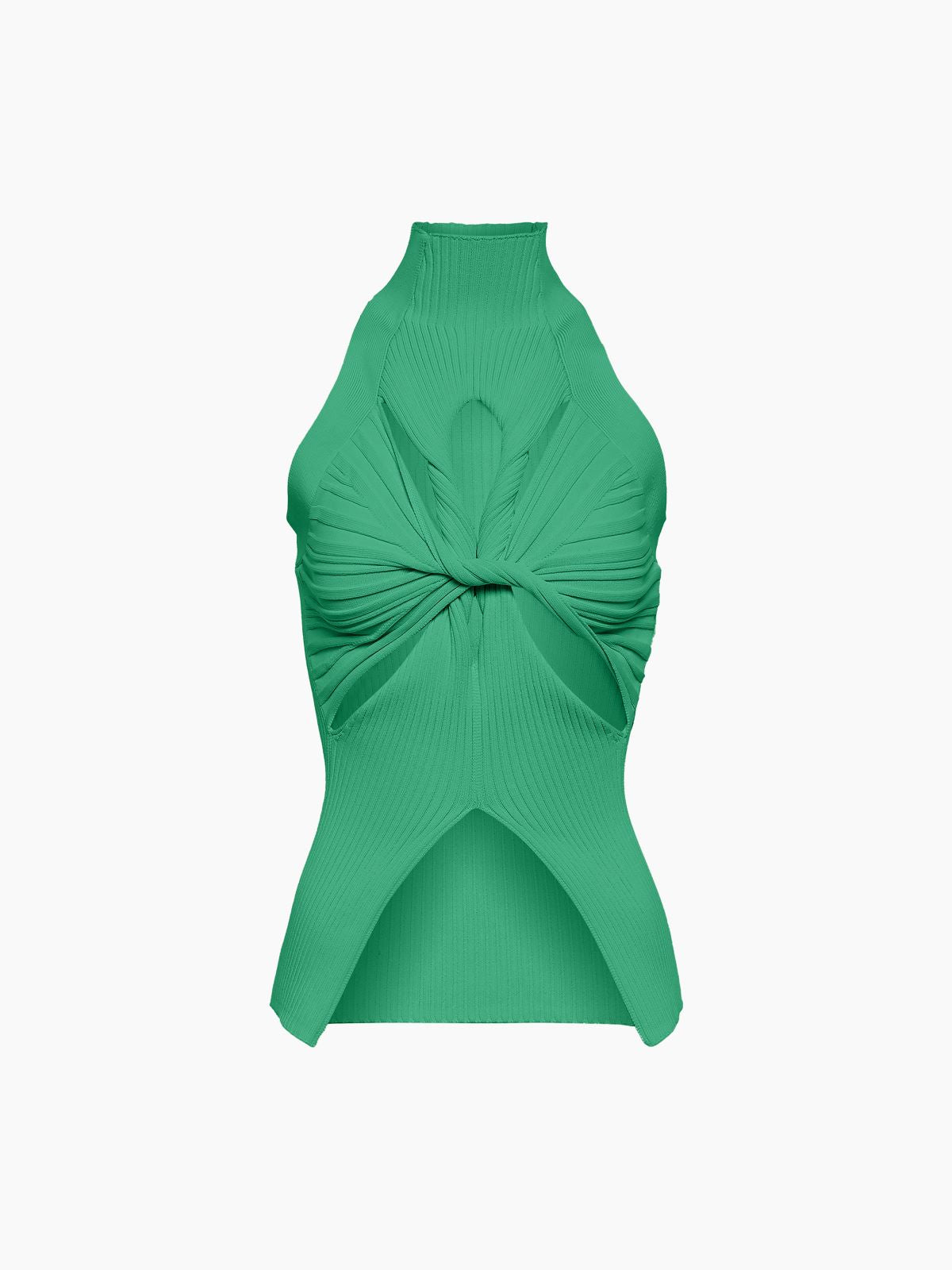 Twist Cutout Mockneck Rib Top