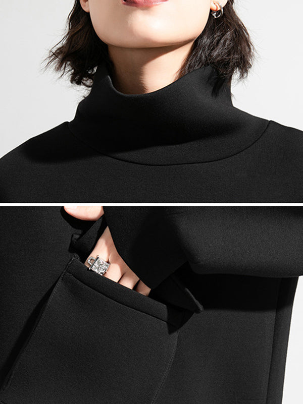 Thicken High-Neck T-Shirts Sweatshirt Tops