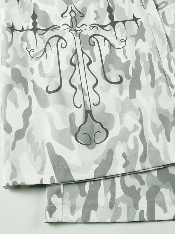 Loose Wide Leg Contrast Color No Belt Pants Trousers