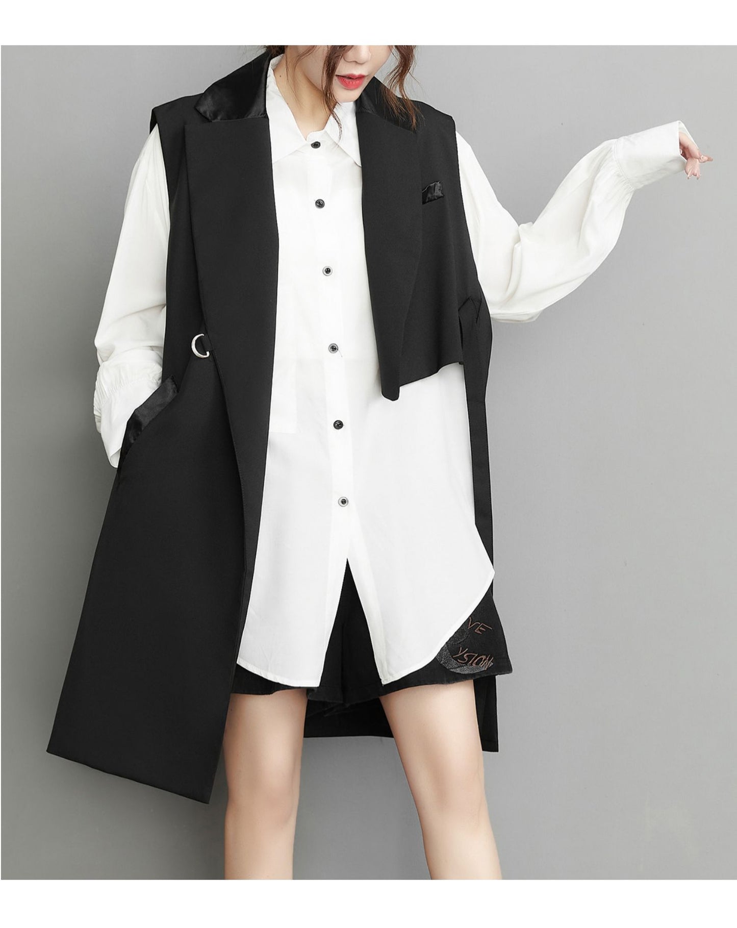 Personalized Black Sleeveless Vest