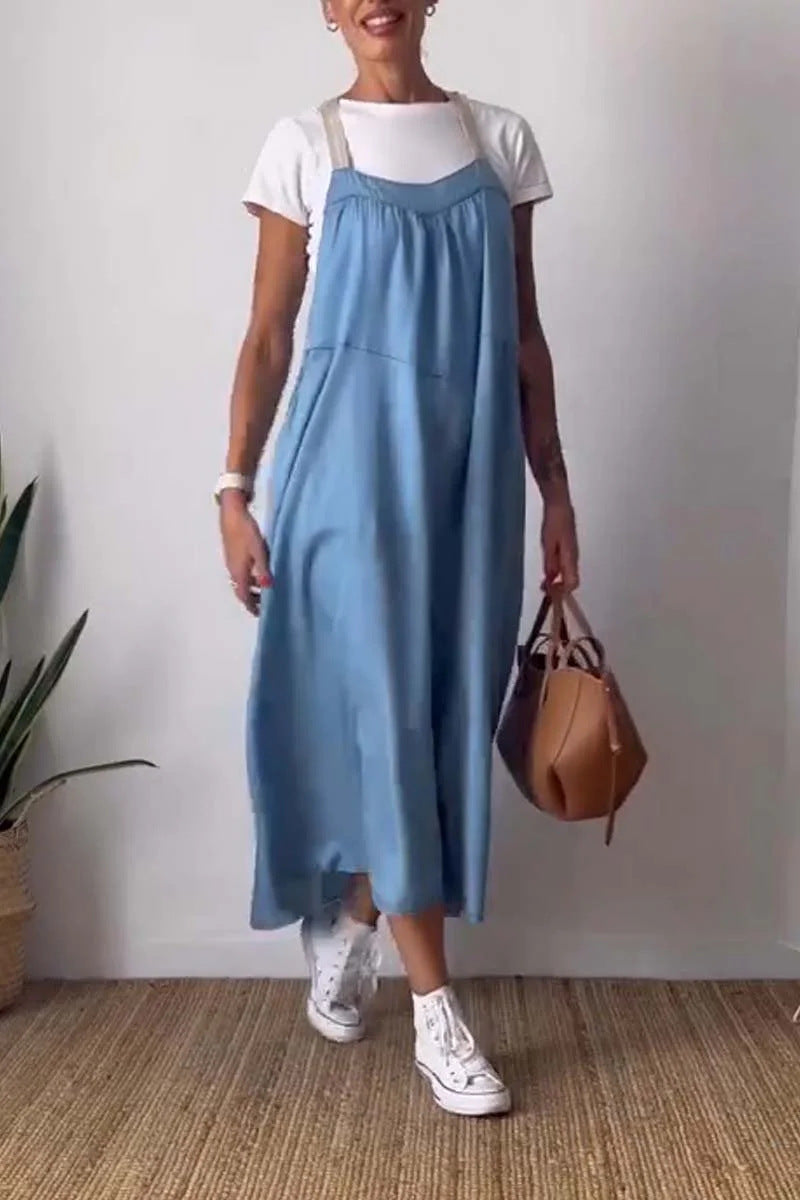 Casual Cotton Sleeveless Dress