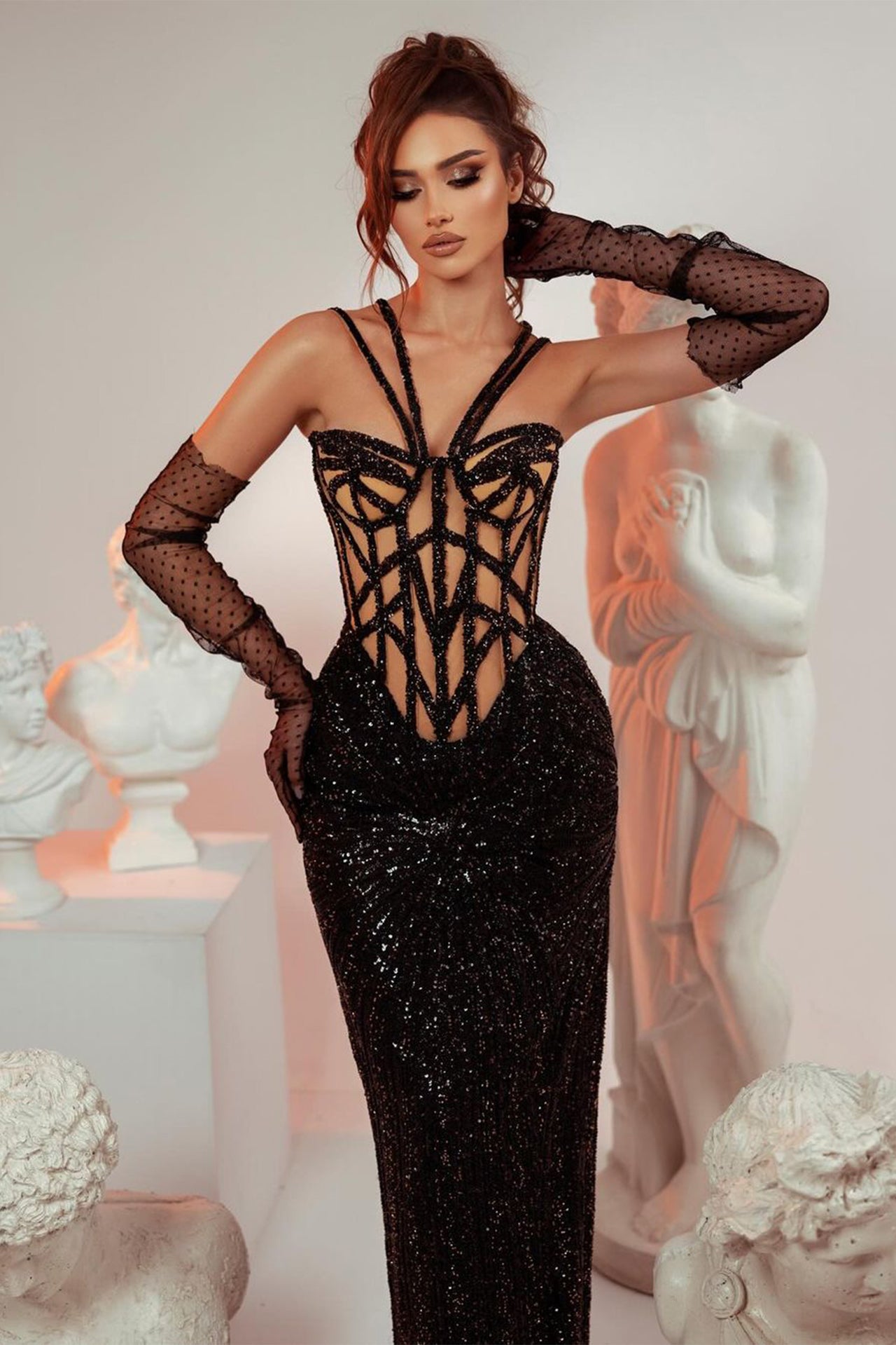 Mariella Halterneck Maxi Dress