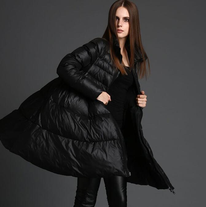 A-Line Women Winter Puffer Coat,Warm Thick 90% Duck Down Coat