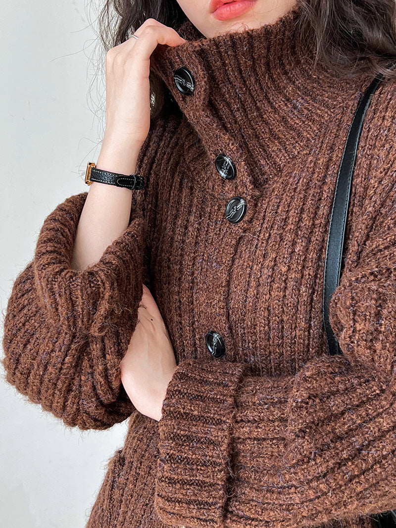 Loose Wool Turtleneck Sweater Outerwear