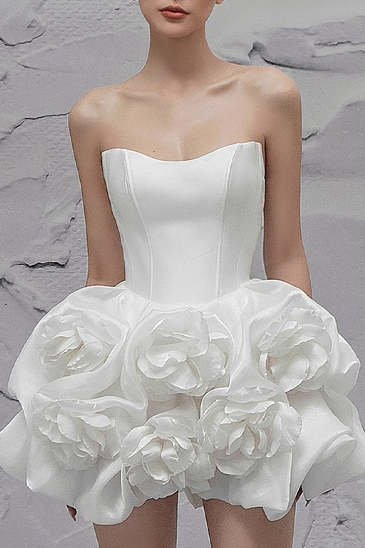 Ophelia White Flower Mini Dress