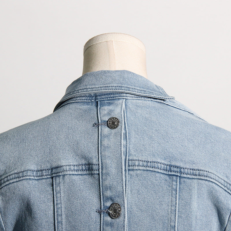 Niche Design Denim Off-the-shoulder Jacket