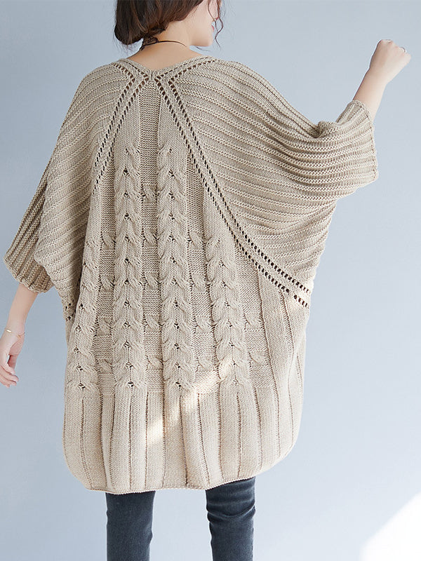 Loose Knit Bat Sleeve Sweater