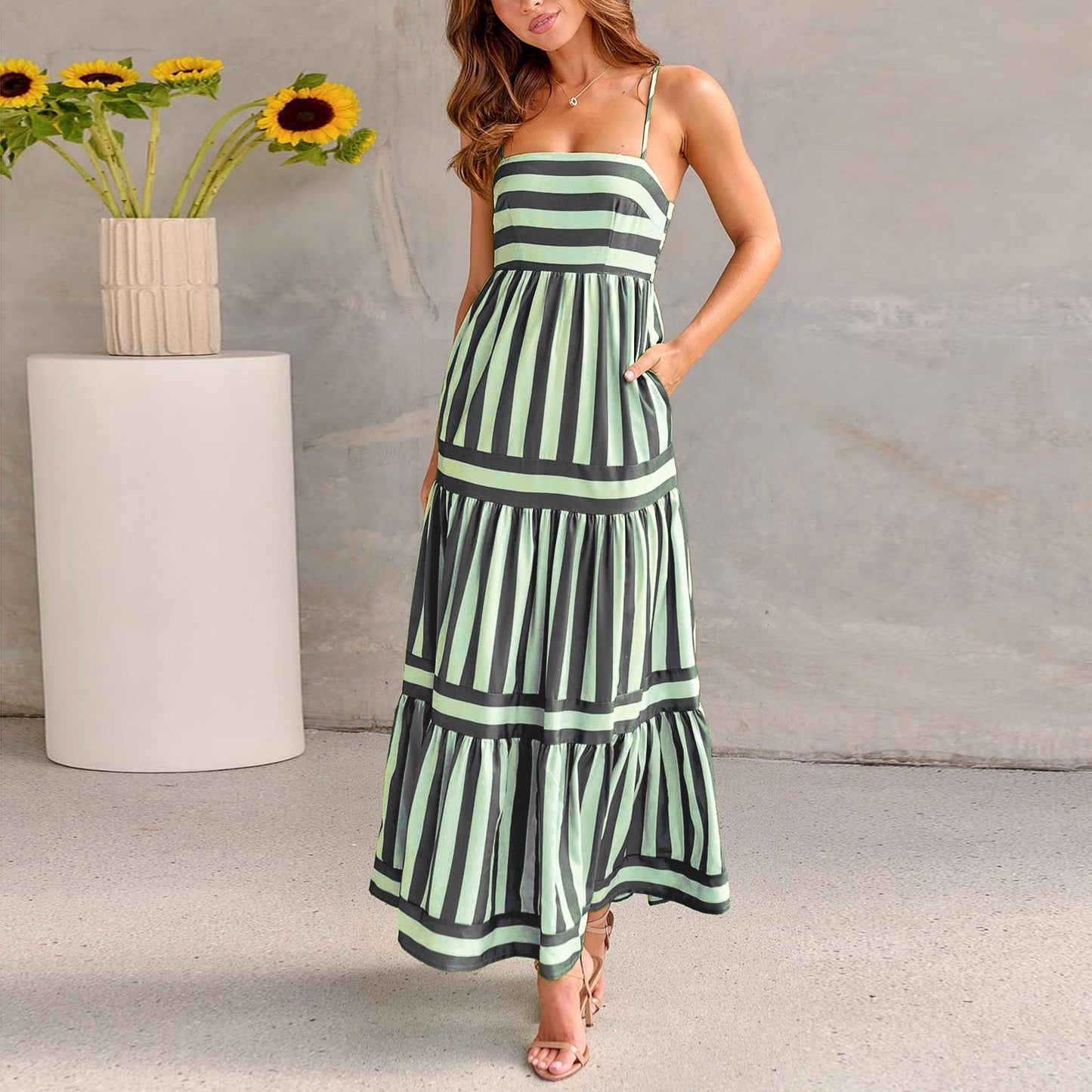Candy Stripe Maxi Dress