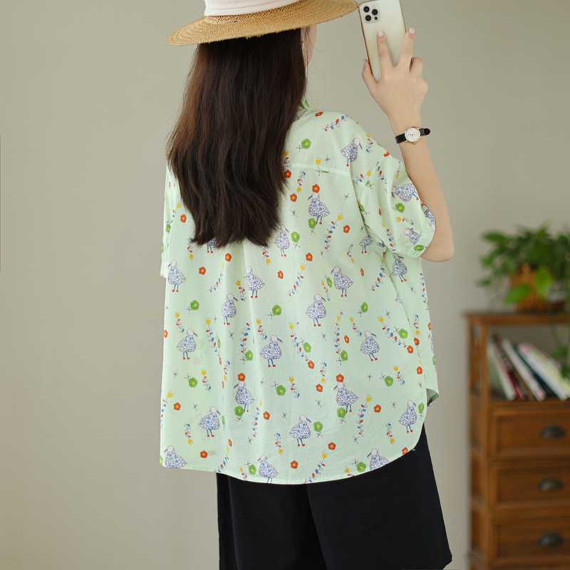 Thin Printed Short Sleeve Shirt