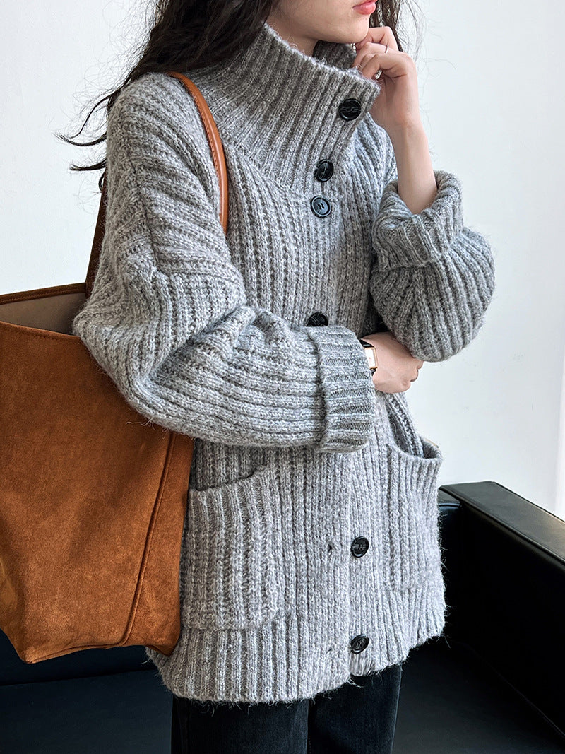 Loose Wool Turtleneck Sweater Outerwear