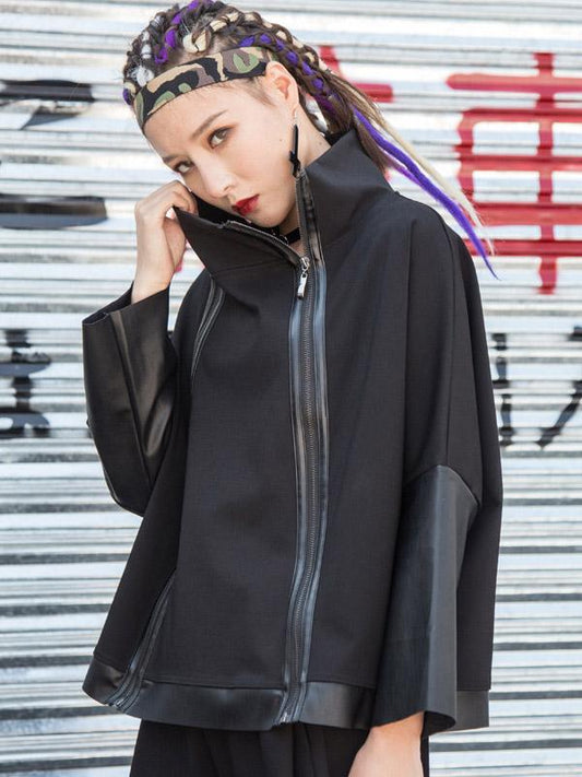 Loose Double Zipper Long Sleeves Sweatshirt