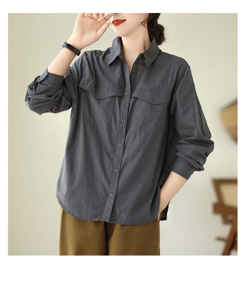 Casual Solid Color Long Sleeve Shirt