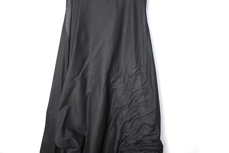 Vintage Patchwork Irregular Sleeveless A-Line Dress