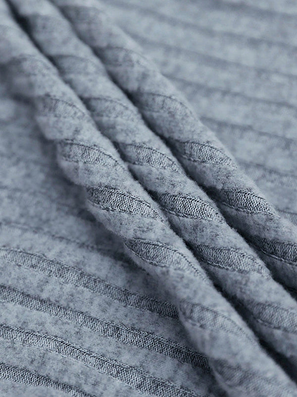 A-Line Long Sleeves Buttoned Solid Color Split-Joint V-Neck Mini Dresses