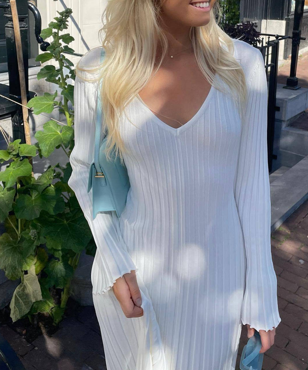 Elegant Classic Pit Knitting Dress