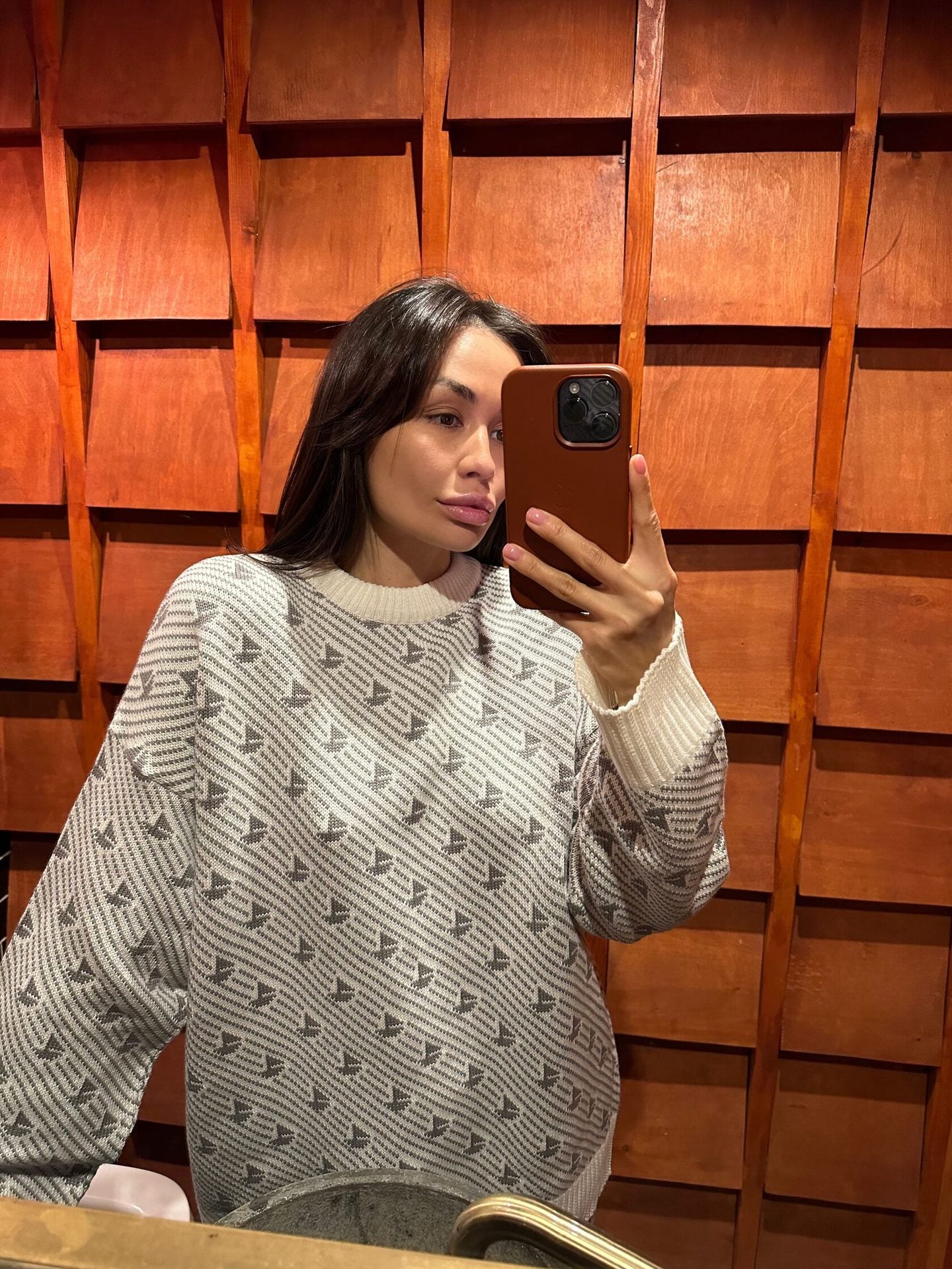 Round neck sailing sweater winter commuter loose knitted pullover women's top