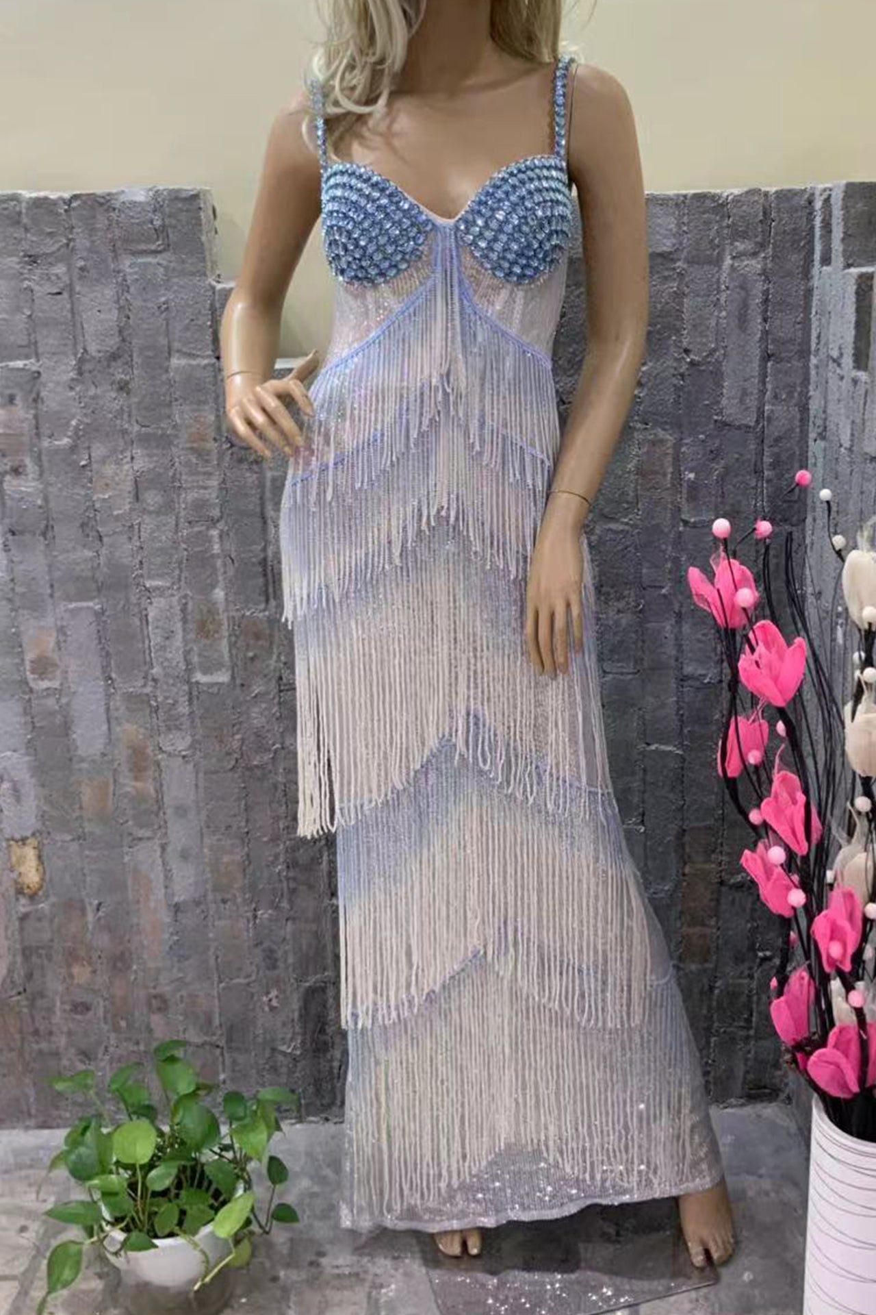 Elise Fringed Maxi Dress