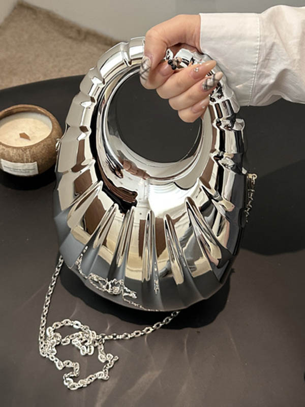 Chains Geometric Zipper Crossbody Bags Handbags